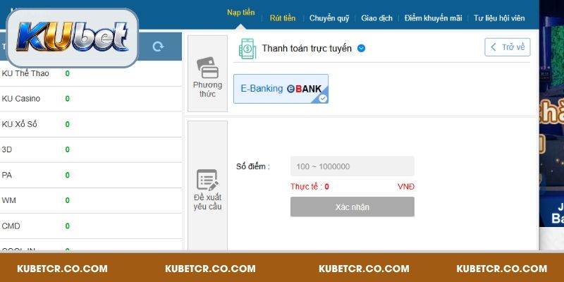 Nạp Tiền Kubet – Hướng Dẫn Thực Hiện Với 4 Phương Thức 2 Thanh toán trực tuyến cực nhanh với vài thao tác