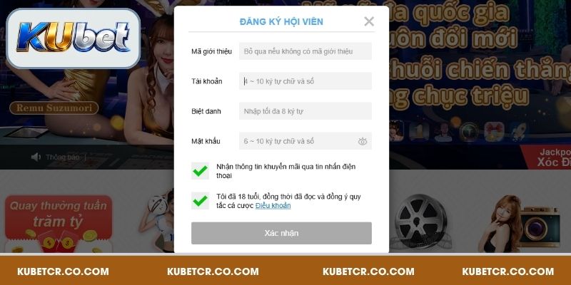 Đăng Ký Kubet Chỉ Với 3 Bước Là Xong, Xem Ngay Để Hoàn Tất 2 Tiến hành điền đầy đủ, chính xác thông tin theo yêu cầu